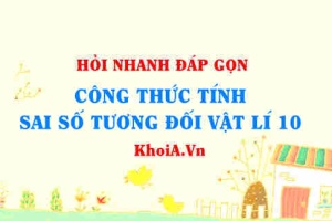 Công thức tính sai số tương đối của phép đo là gì? Vật lí 10